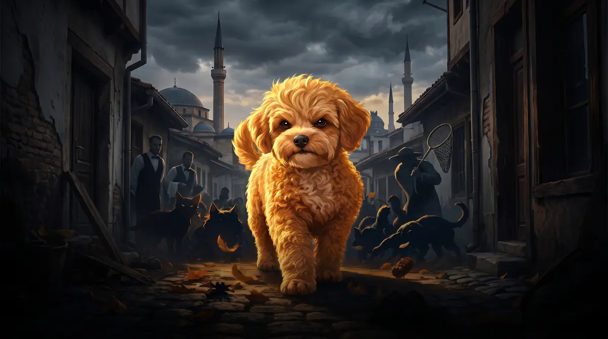 Cookie alone in a dark street, the city's villains waiting in the shadows behind her